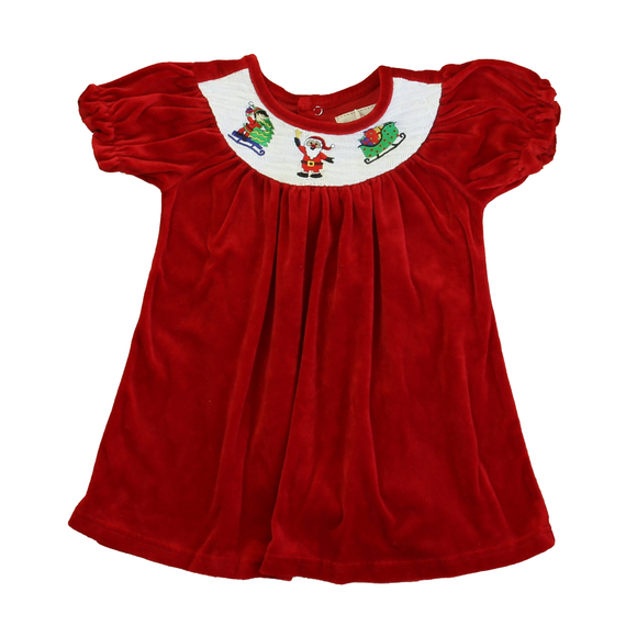 Toffee Apple Girls Red | White Santa Dress size: 24 Months - Picture 1 of 2